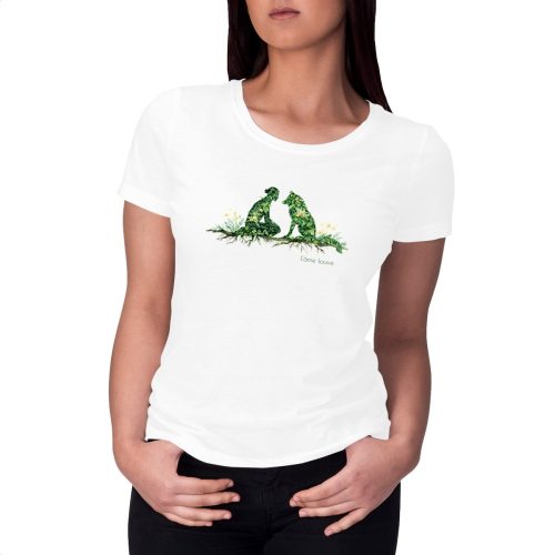 visual_Blanc T-shirt Femme Epais "L'âme louve"